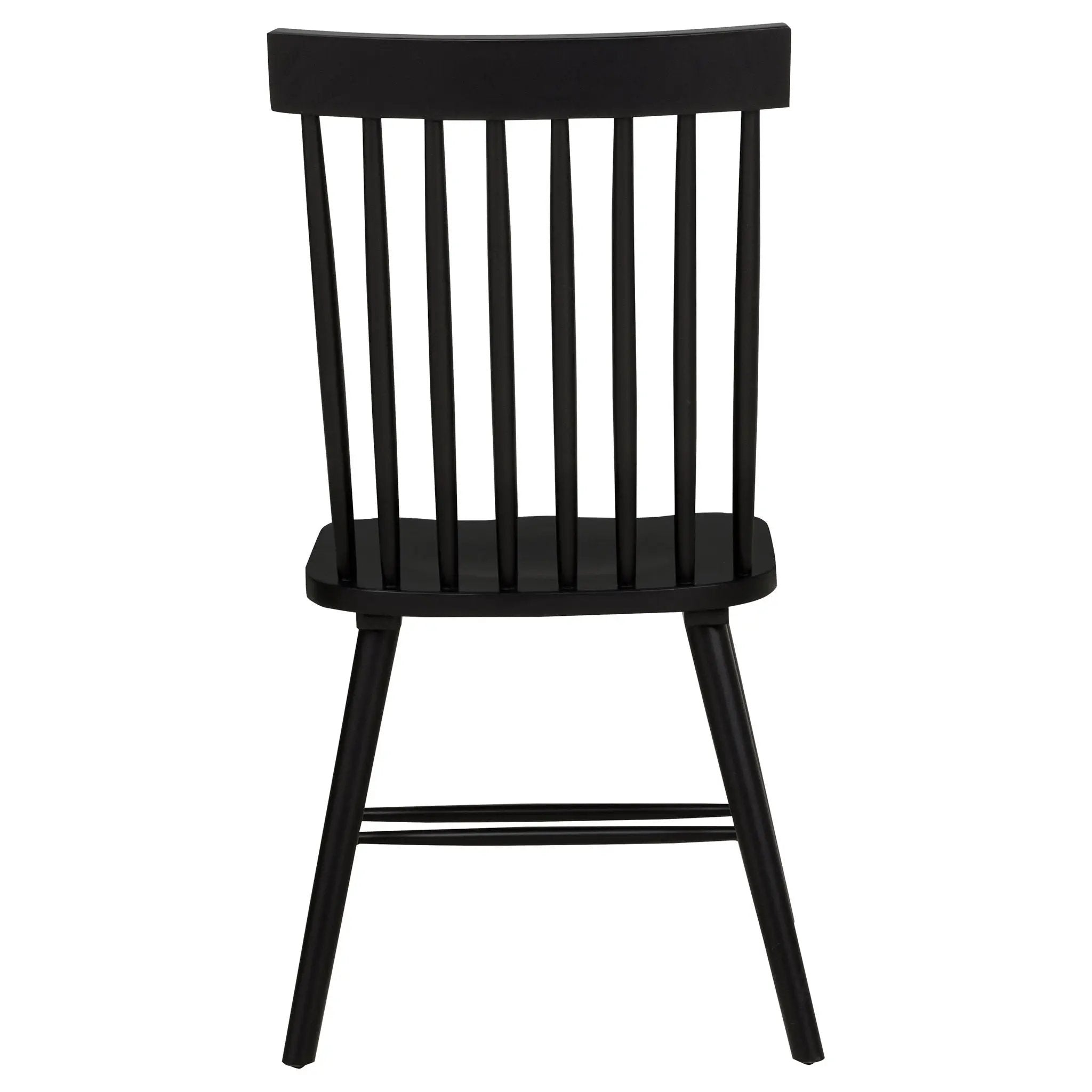 Andrews Windsor Spindle Back Dining Side Chair Black (Set of 2) by Unique Piece Furniture