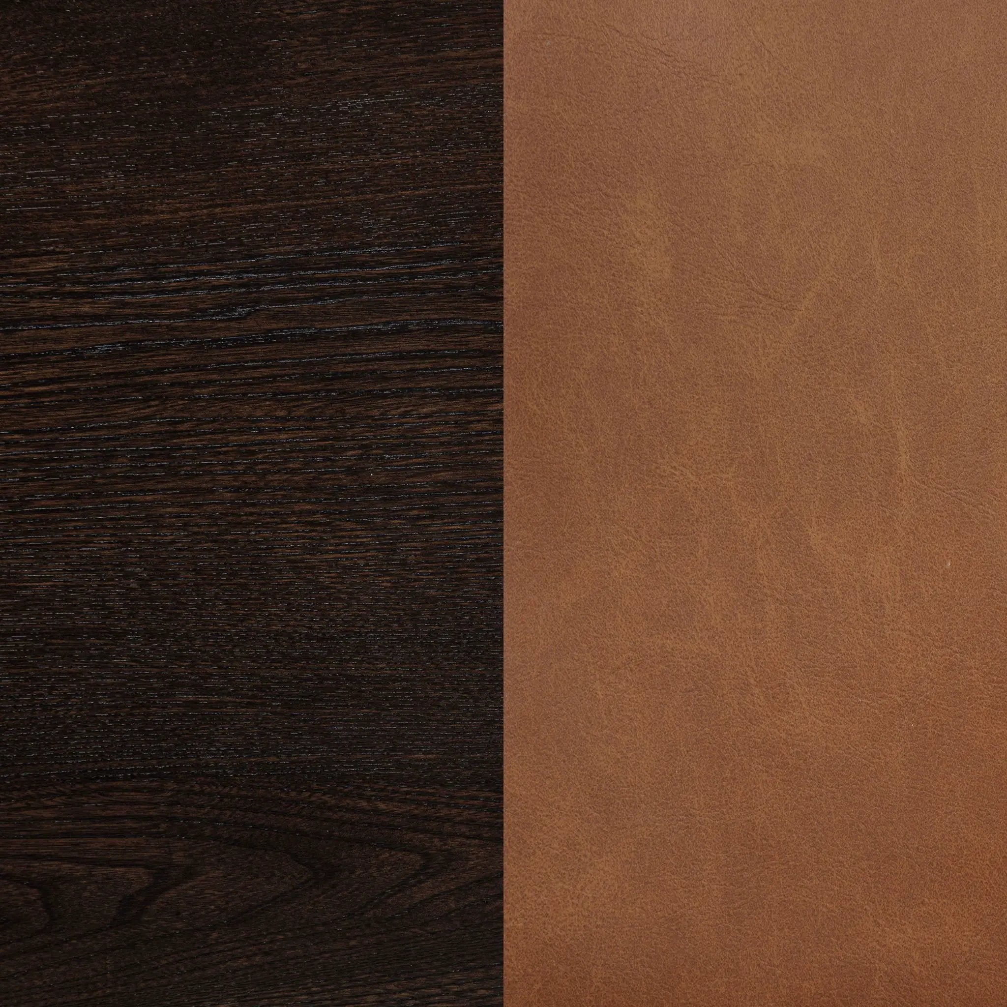 Tegan Faux Leather Upholstered Counter Height Chair Cognac (Set of 2) by Unique Piece Furniture