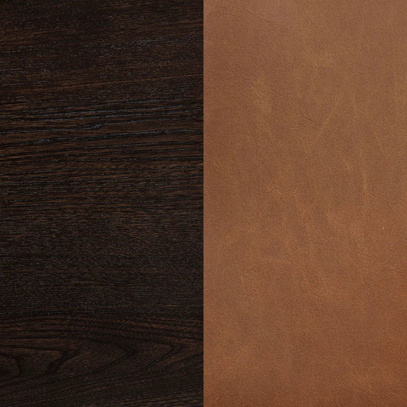 Tegan Faux Leather Upholstered Counter Height Chair Cognac (Set of 2) by Unique Piece Furniture