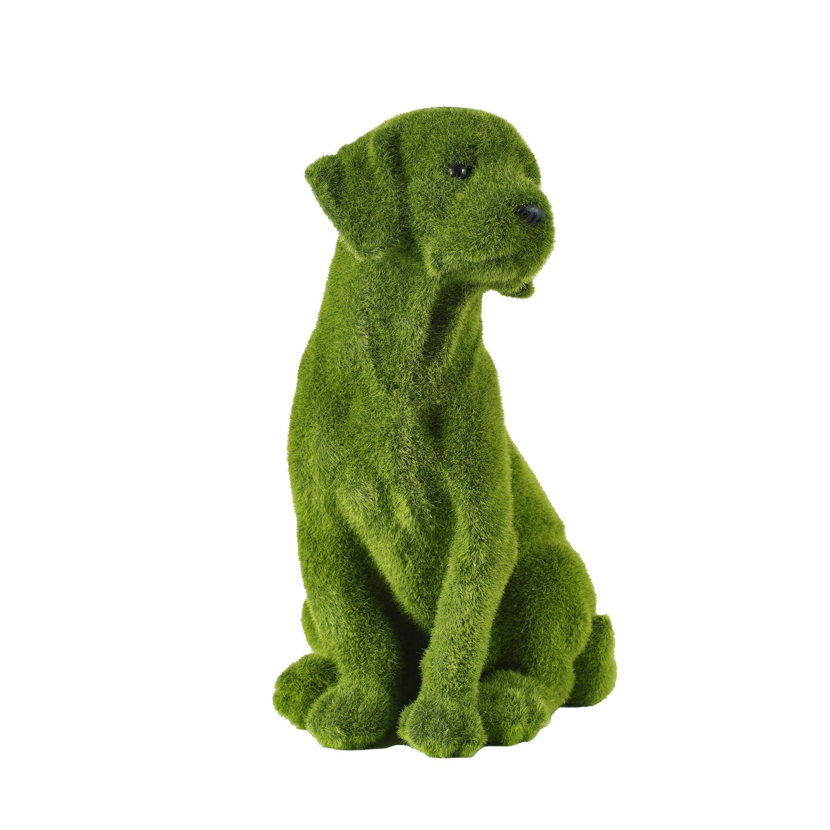 Flocked Dog Garden Statue with Weather Resistance - Green, photo 4 of 9