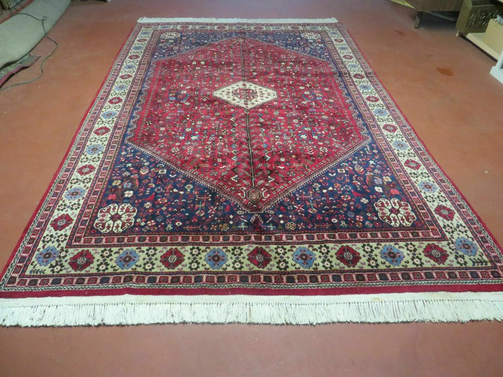 Persian Tribal Rug 7x10, Shiraz Carpet, Abadeh Rug by Jewel Rugs
