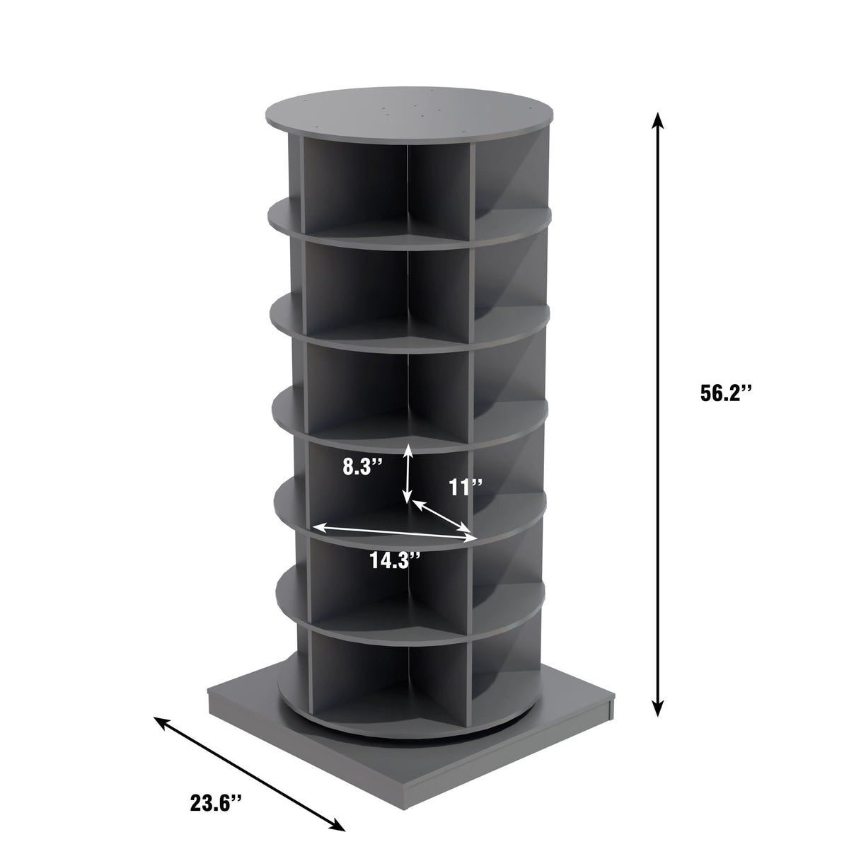 360 Rotating Shoe Cabinet 6 Layers with Space-Saving Rotating Design - Multiple Colors, photo 14 of 18
