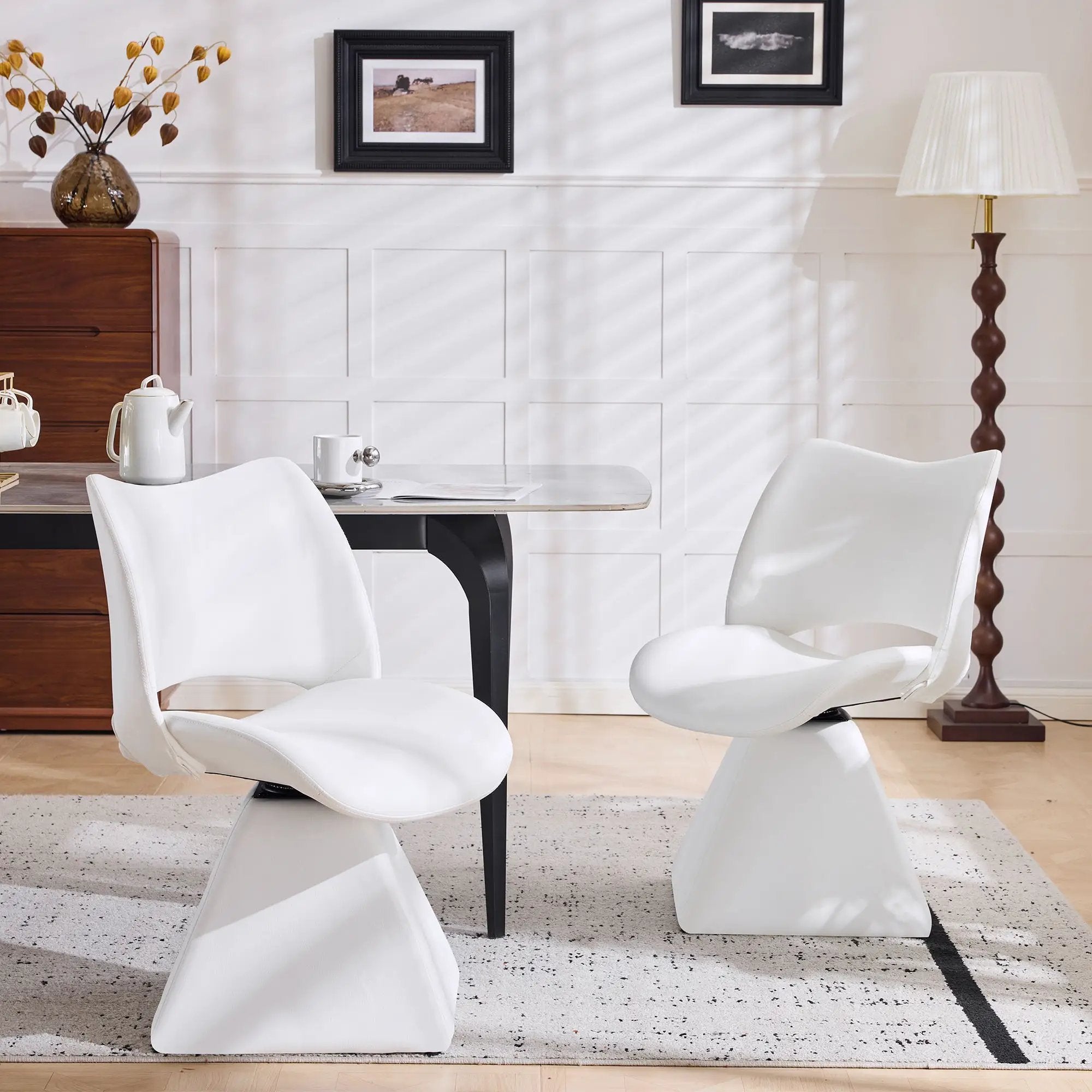 Modern Swivel Dining Chair With High Back by Unique Piece Furniture