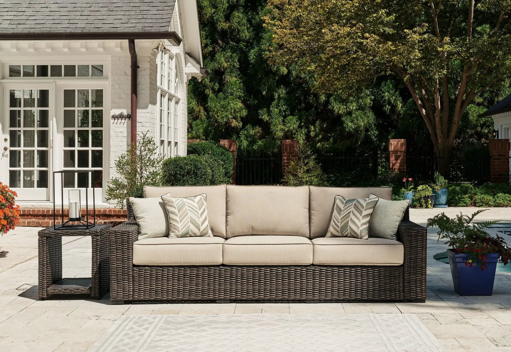 Coastline Bay - Sofa With Cushion - Brown by Unique Piece Furniture