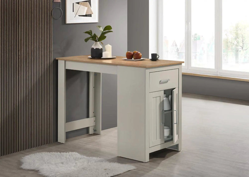 Alonzo - Small Space Counter Height Dining Table With Cabinet And Drawer Storage by HouseOfZazla