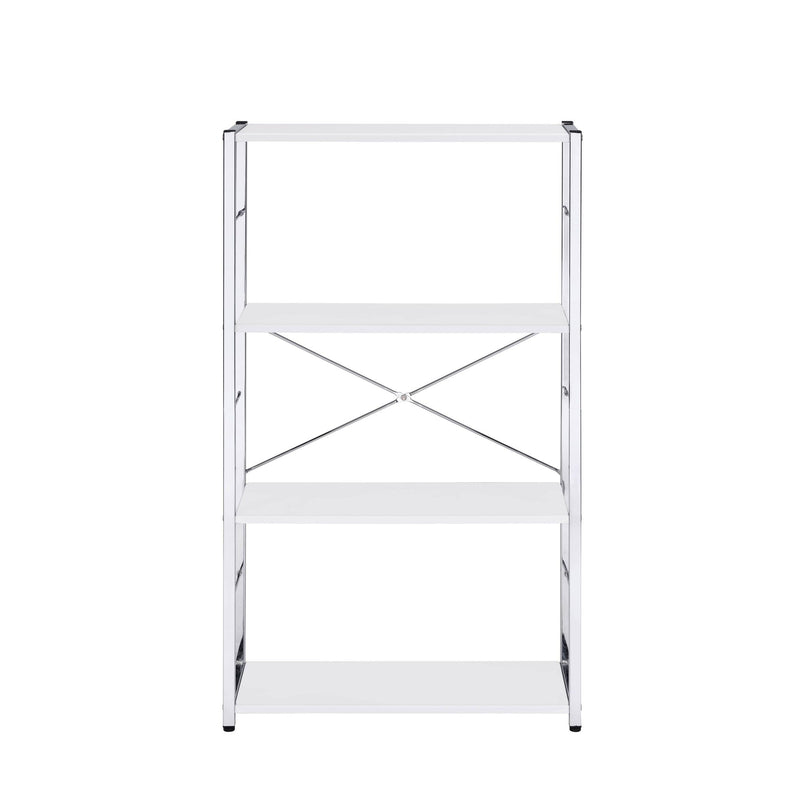 Tennos White Bookshelf with Metal Frame - Four Shelves, photo 2 of 4