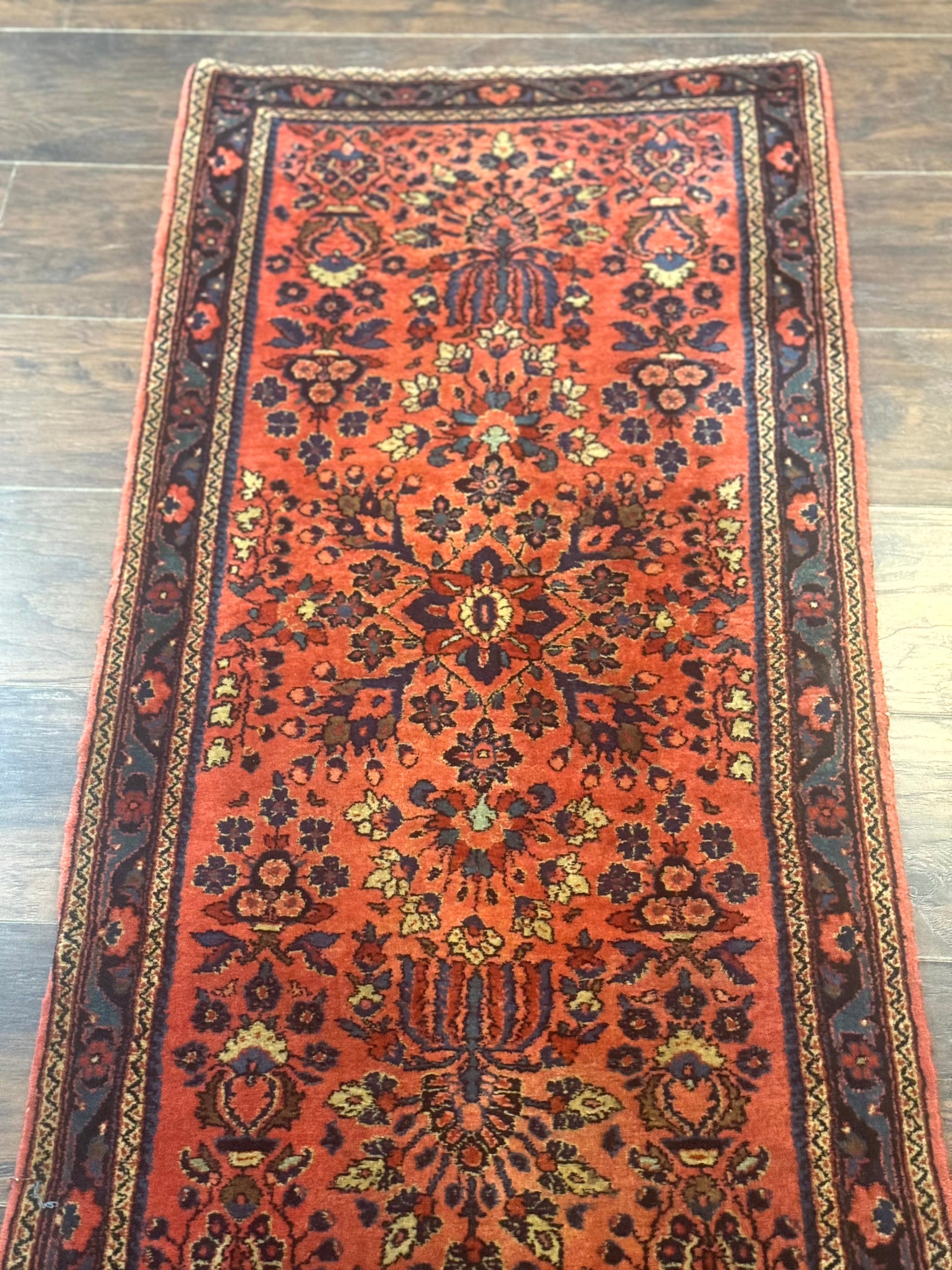 Antique Persian Sarouk Rug 2x4, Red, Fine 260 KPSI by Jewel Rugs