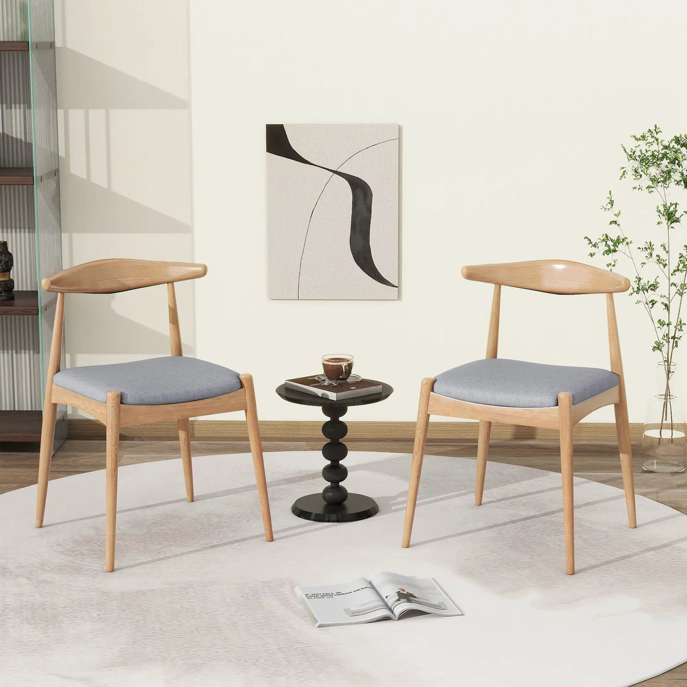 Elegant Dining Chairs With Ergonomic Backrest & Comfort Cushions (Set of 2) by HouseOfZazla