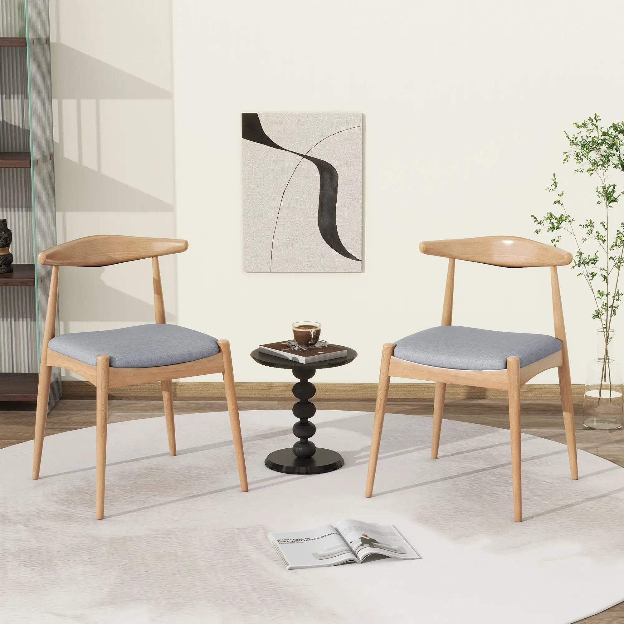 Elegant Dining Chairs With Ergonomic Backrest & Comfort Cushions (Set of 2) by HouseOfZazla