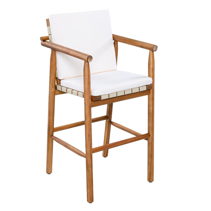 Outdoor Counter Height Bar Stools Set of 2 with Cushions by HouseOfZazla