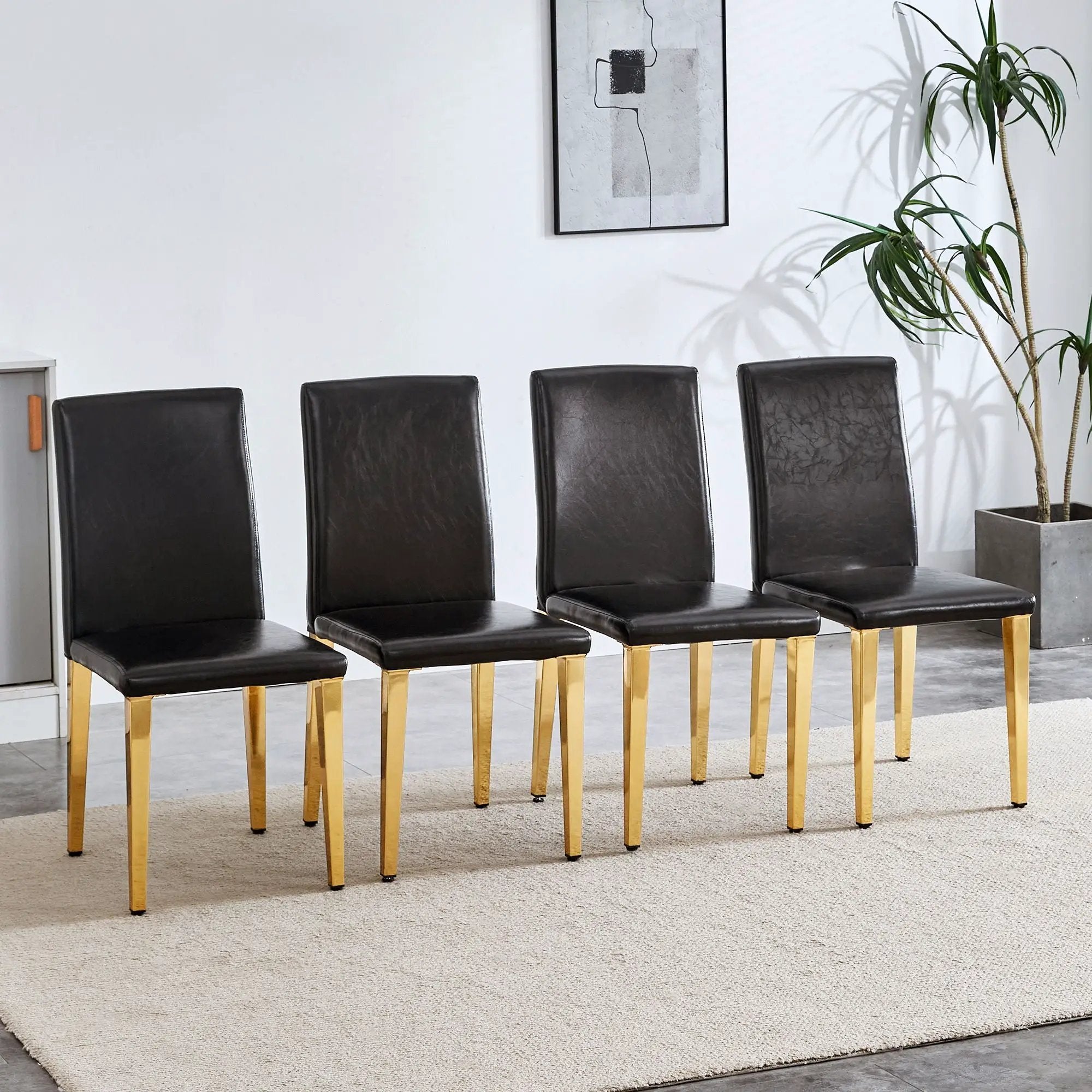 Elegant Upholstered Chairs With Metal Legs by Unique Piece Furniture