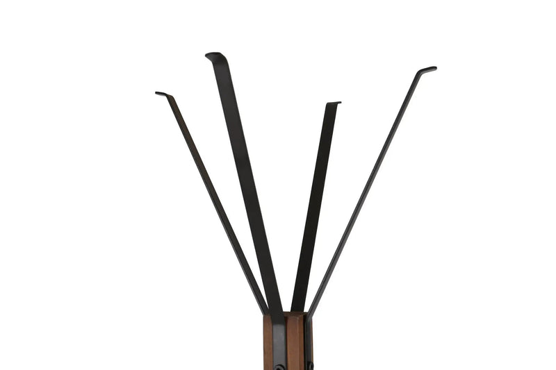 Reclaimed Wood And Metal Freestanding Coat Rack With Hooks Use In Bedroom, Living Room - Natural by Unique Piece Furniture