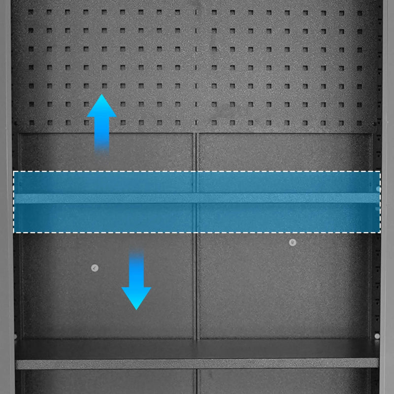 Metal Garage Storage Cabinet With Wheels Heavy Duty Tool Storage Cabinet - Brushed Nickel by HouseOfZazla