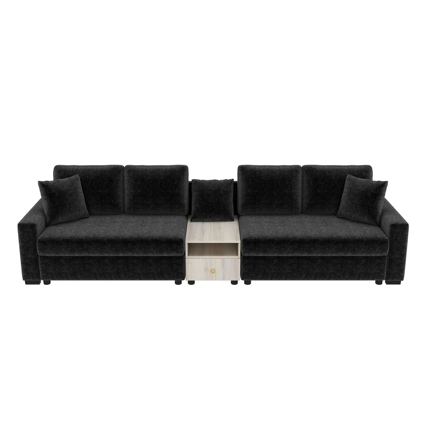 Modular Sofa Couch With Storage Armrest And Center Console by HouseOfZazla