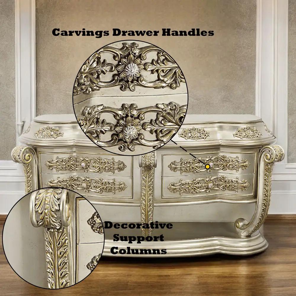 Danae - Server - Champagne & Gold by Unique Piece Furniture
