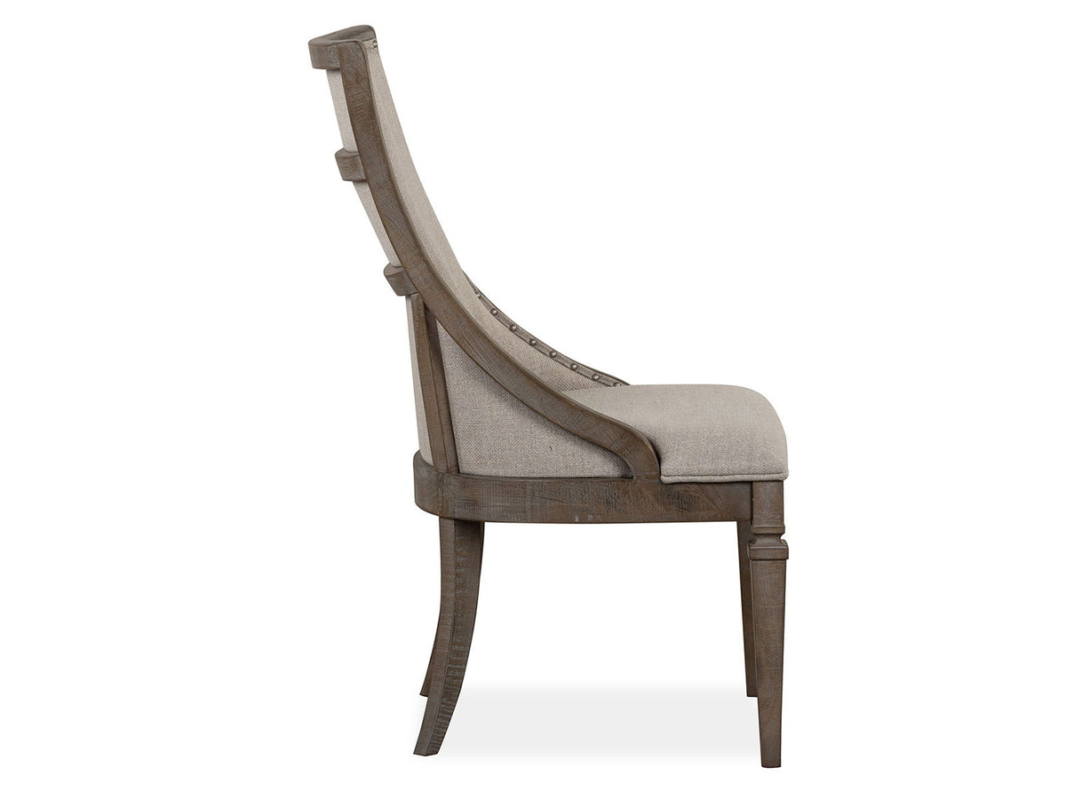 Lancaster - Dining Arm Chair With Upholstered Seat & Back (Set of 2) - Dovetail Gray, photo 4 of 7