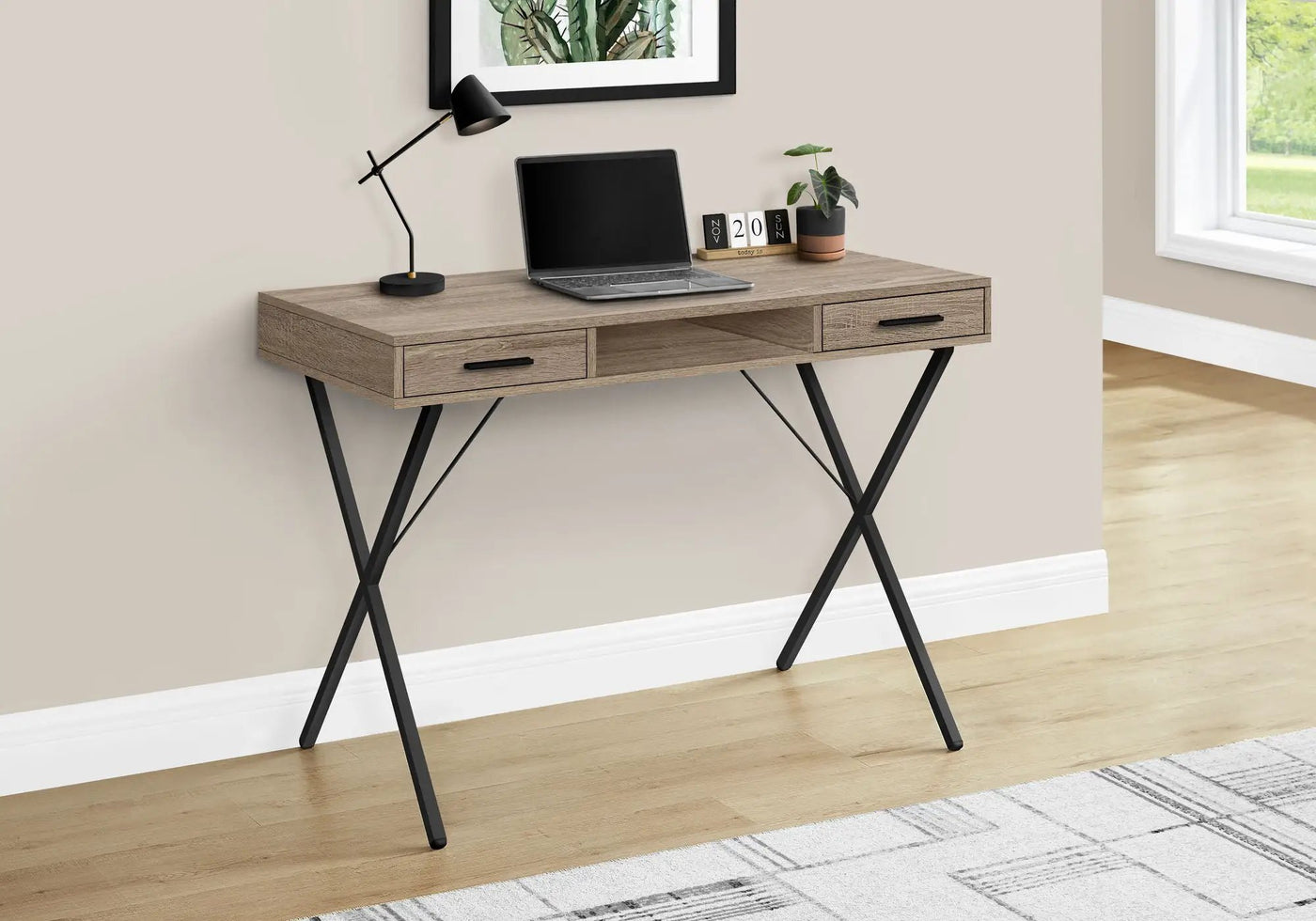 Contemporary Computer Desk with Storage Drawers by HouseOfZazla