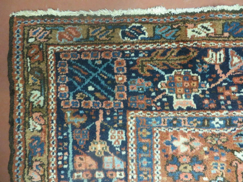 Persian Karajeh Rug 5x6, Antique Geometric Medallion Carpet by Jewel Rugs