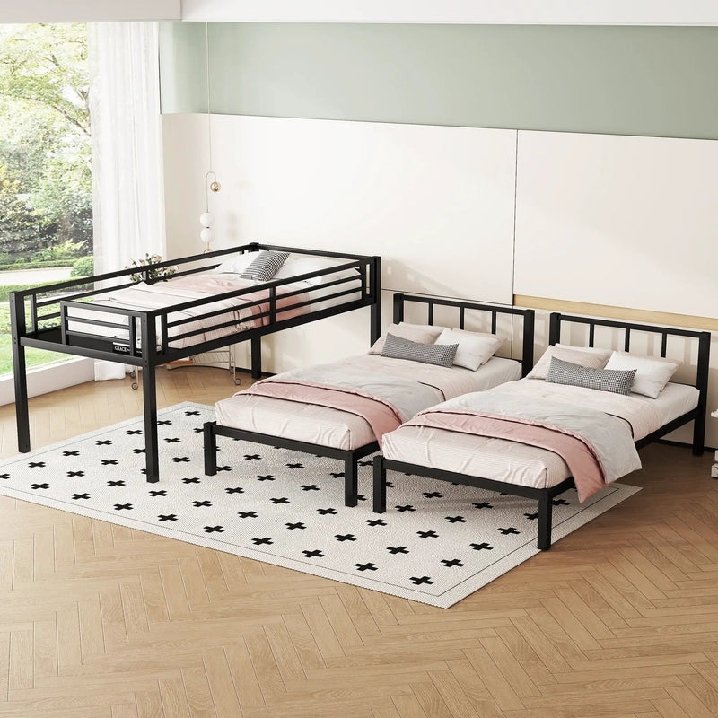 Metal Triple Bunk Bed for Kids by HouseOfZazla