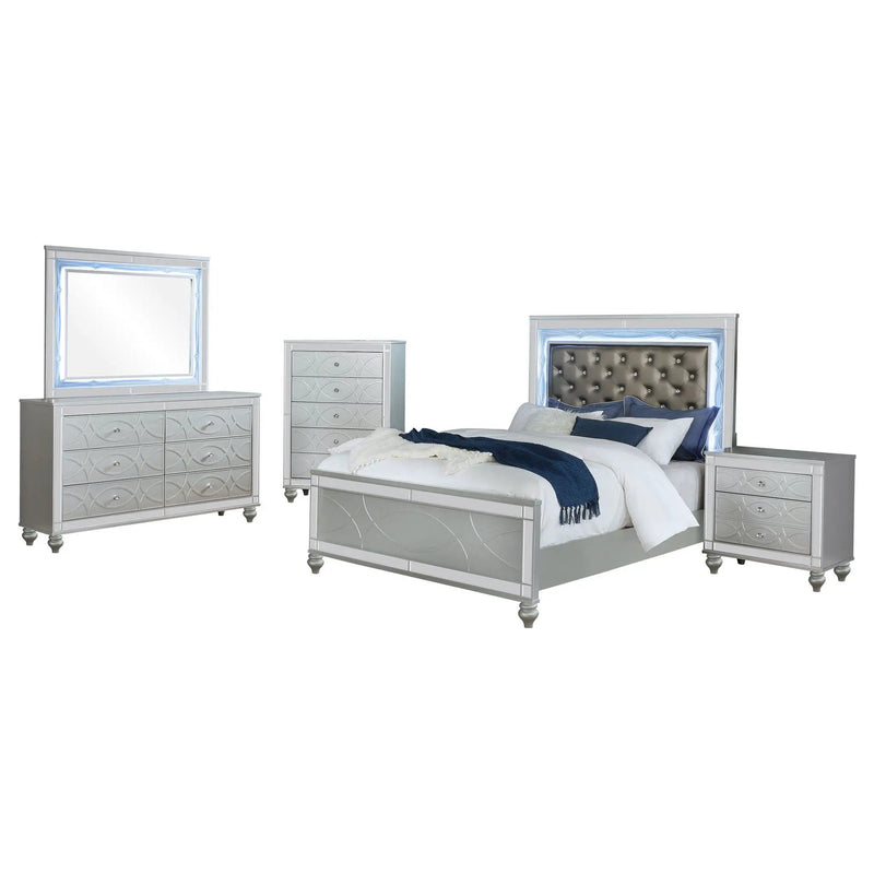 Gunnison 5-piece California King Bedroom Set Silver Metallic by Unique Piece Furniture