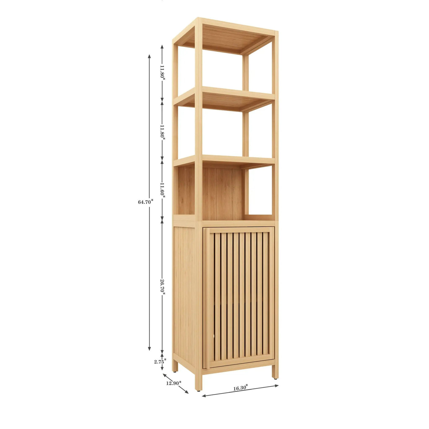 Storage Cabinet With Tall Tower, Multifunctional For Bathroom by HouseOfZazla