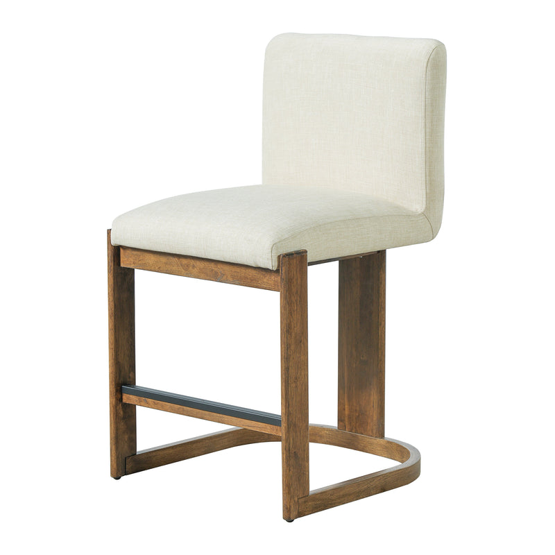 Modern Bar Stools Set of 2, 24" Solid Wood Counter Height Barstools, photo 8 of 9