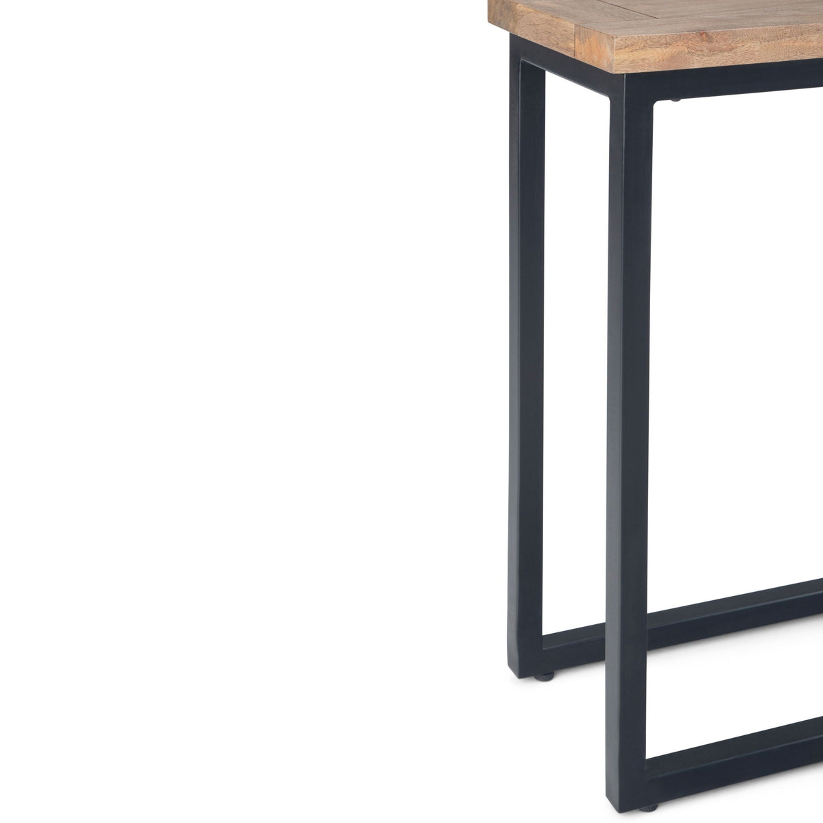 Handcrafted C Side Table with Mango Wood and Metal Base - Pearl Silver, Dark Brown, Beige, Light Brown, photo 23 of 31
