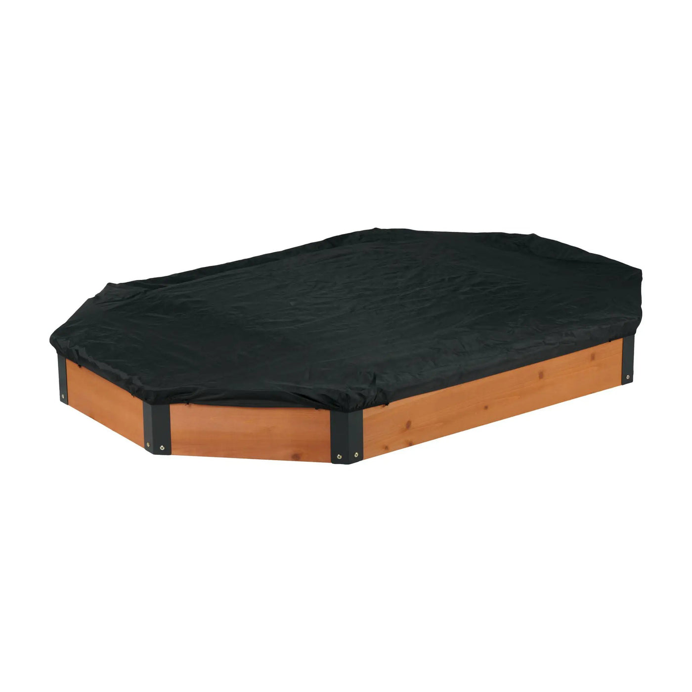 Octagon Sandbox With Storage, Sandpit With Cover And Liner For Backyard by HouseOfZazla