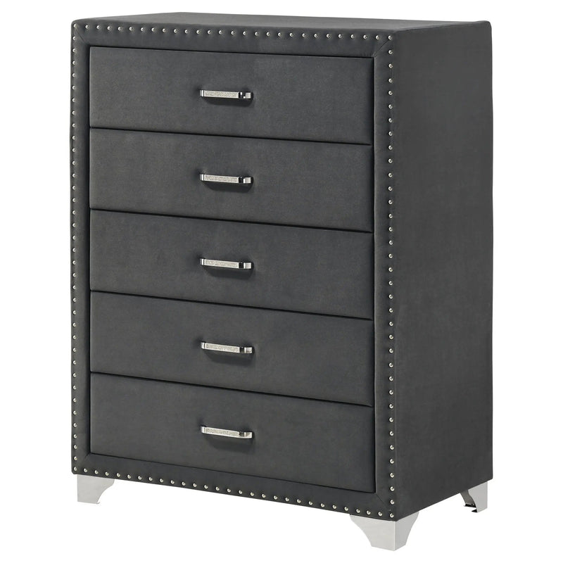 Melody 5-drawer Bedroom Chest Grey by Unique Piece Furniture