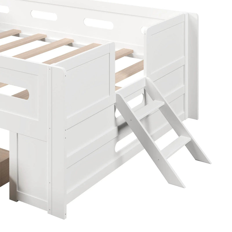 Platform Bed With Guardrail And Drawer by HouseOfZazla