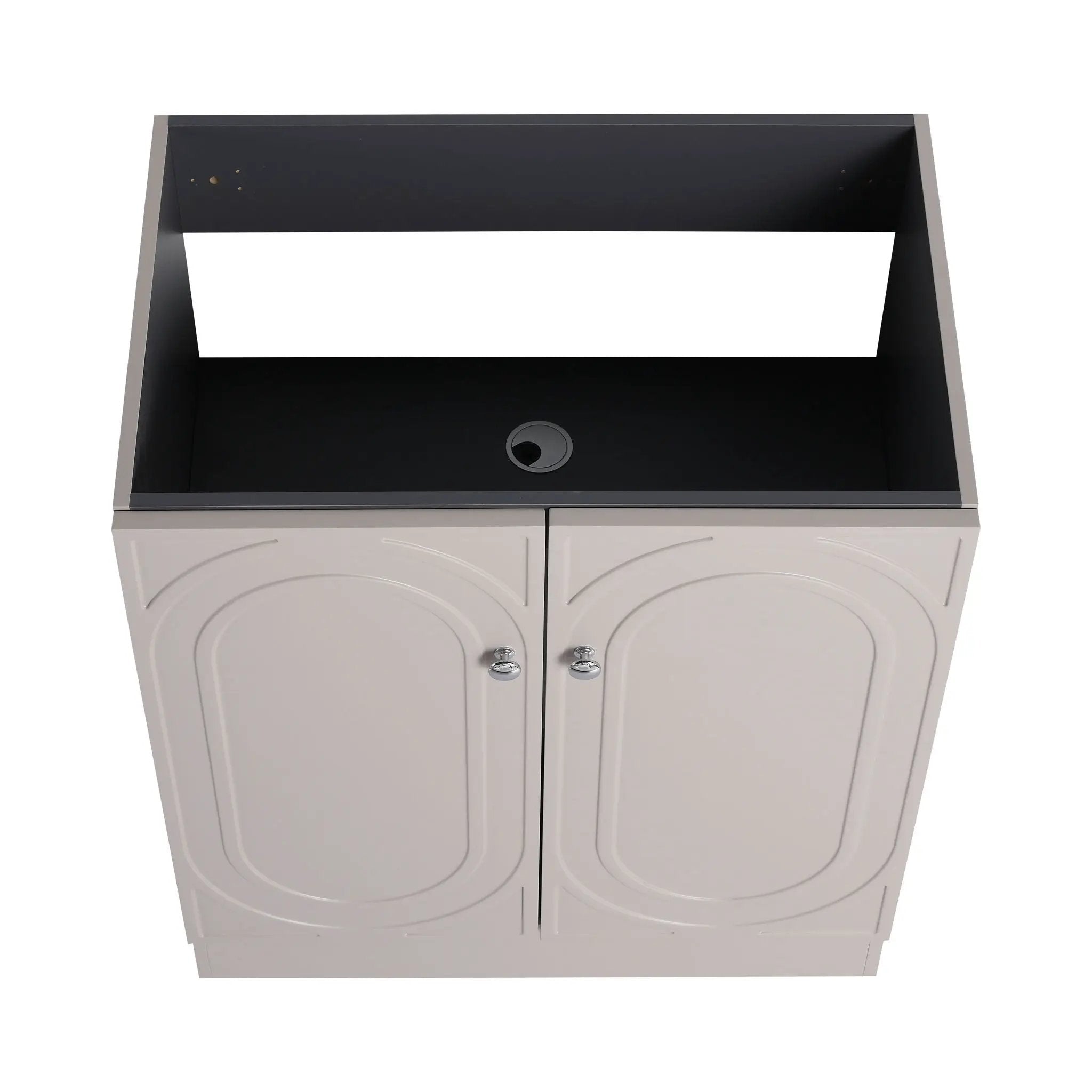 Contemporary Freestanding Bathroom Vanity With Resin Sink & Soft-Close Cabinet Doors by HouseOfZazla