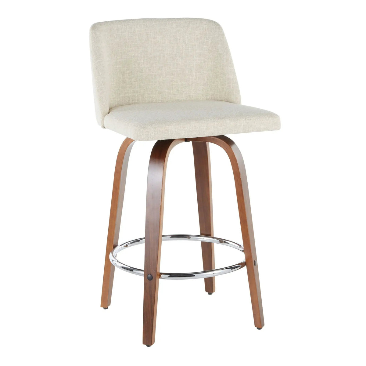 Toriano - Mid-Century Modern Counter Stool (Set of 2) by HouseOfZazla