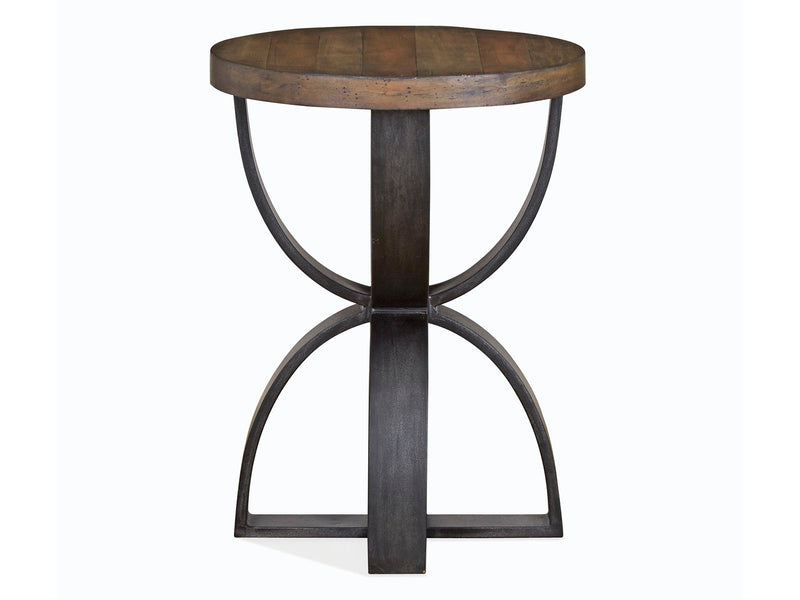 Bowden - Round Accent Table - Rustic Honey, photo 3 of 4