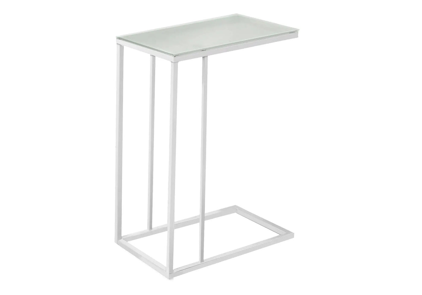 Accent Table, C-Shaped with Tempered Glass - Contemporary & Modern by HouseOfZazla
