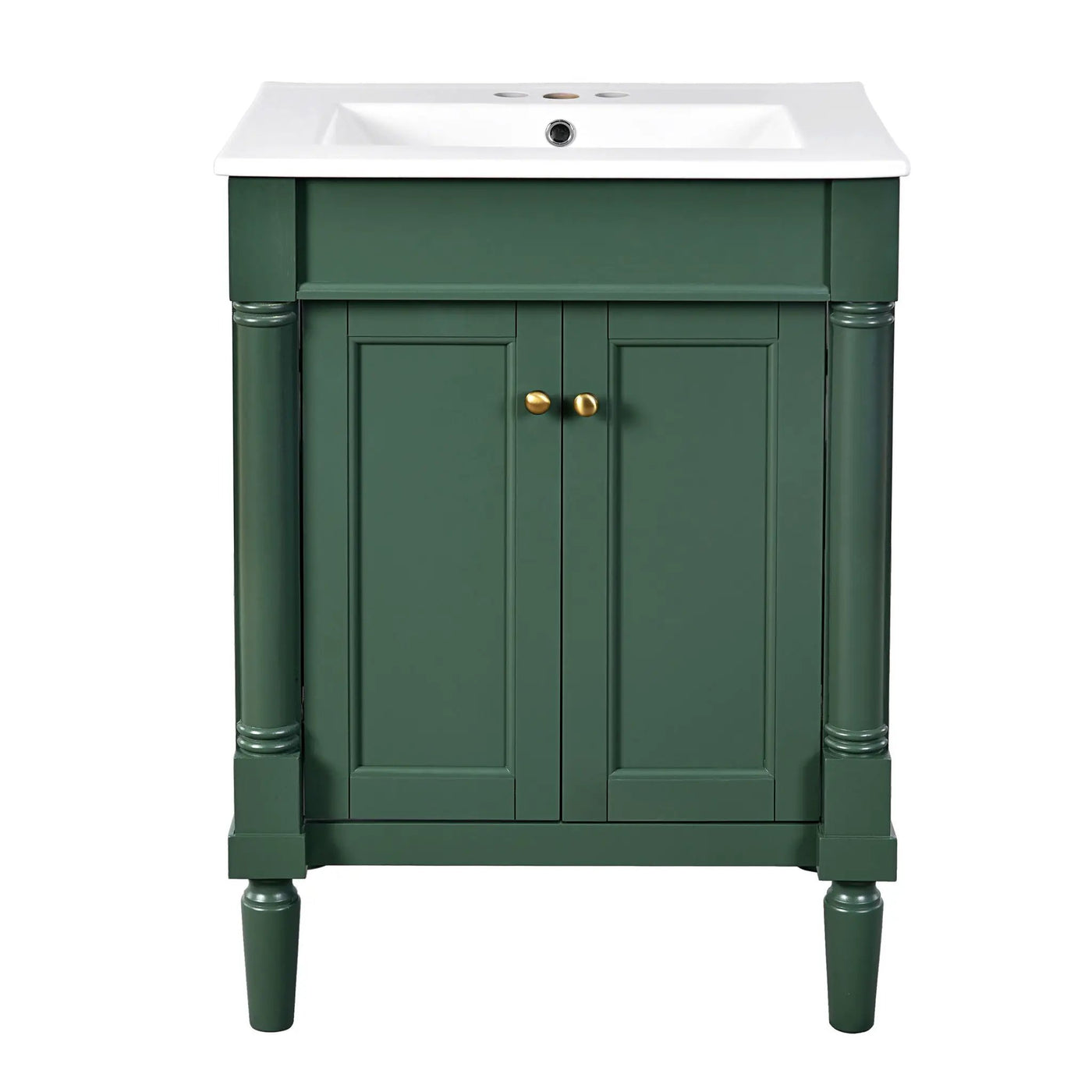 Bathroom Vanity With Top Sink, 2 Tier Storage Cabinet by HouseOfZazla