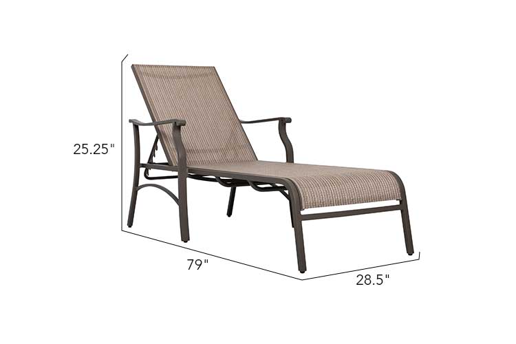 6 Trevi Textilene Chaise Lounge by Outdoor-USA®