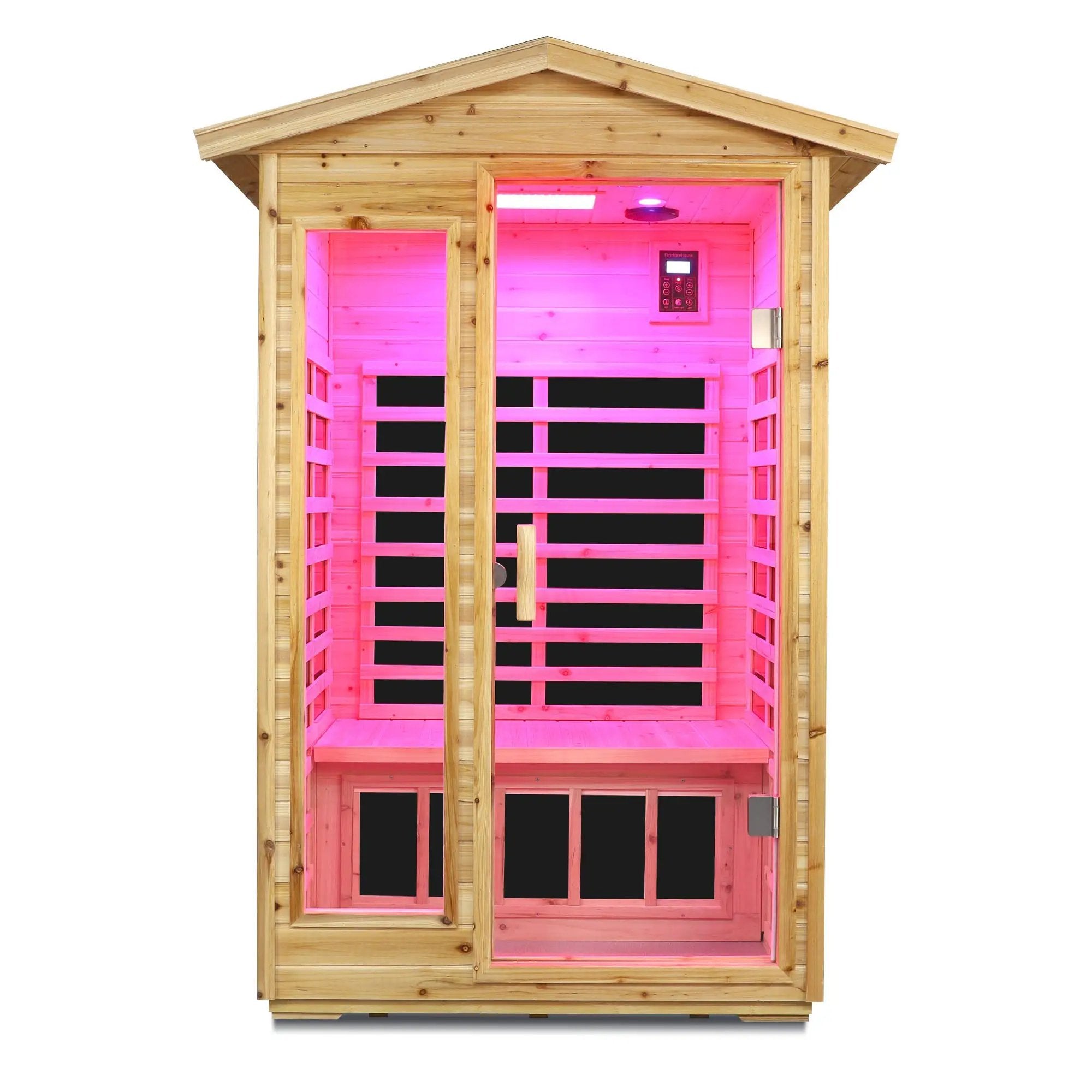 Two Person Far Infrared Old Fir Outdoor Sauna Room by HouseOfZazla
