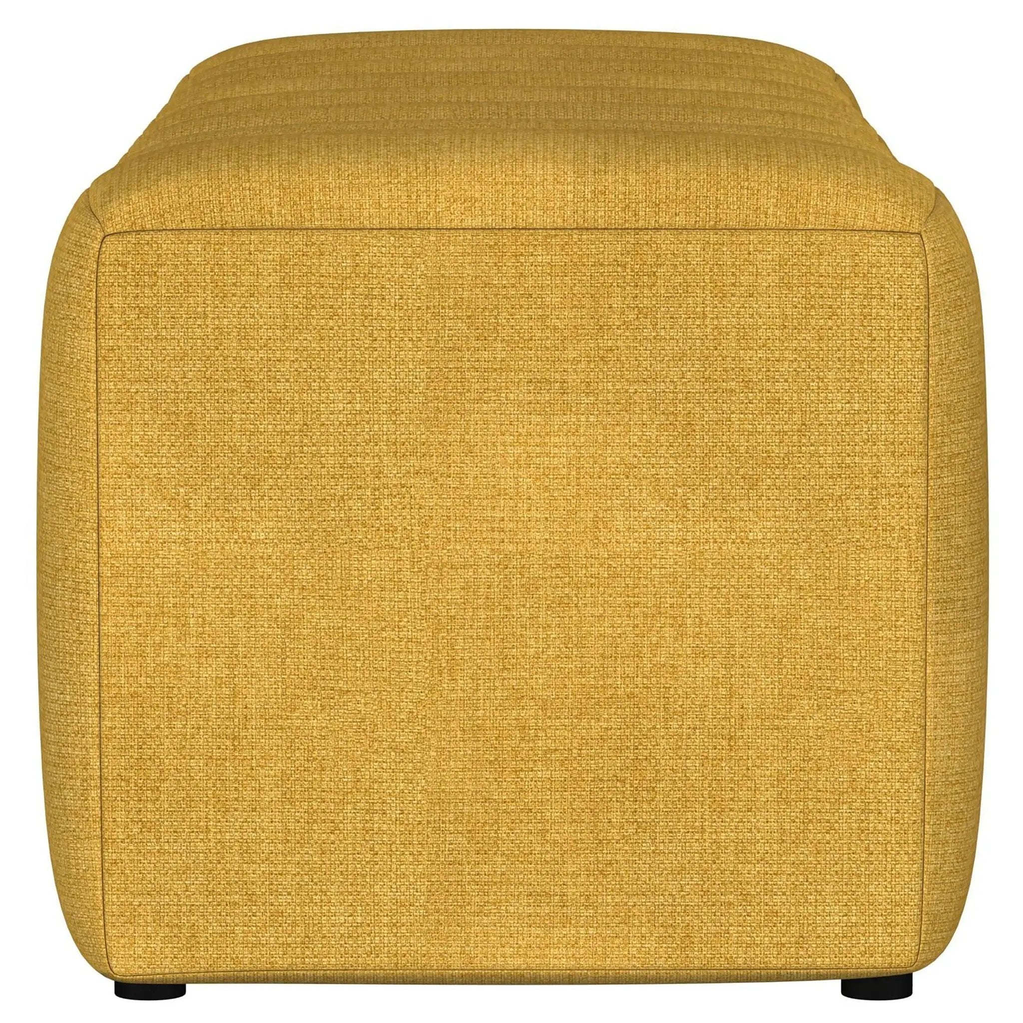 Summer Fabric Upholstered Tufted Accent Bench Mustard Yellow by Unique Piece Furniture