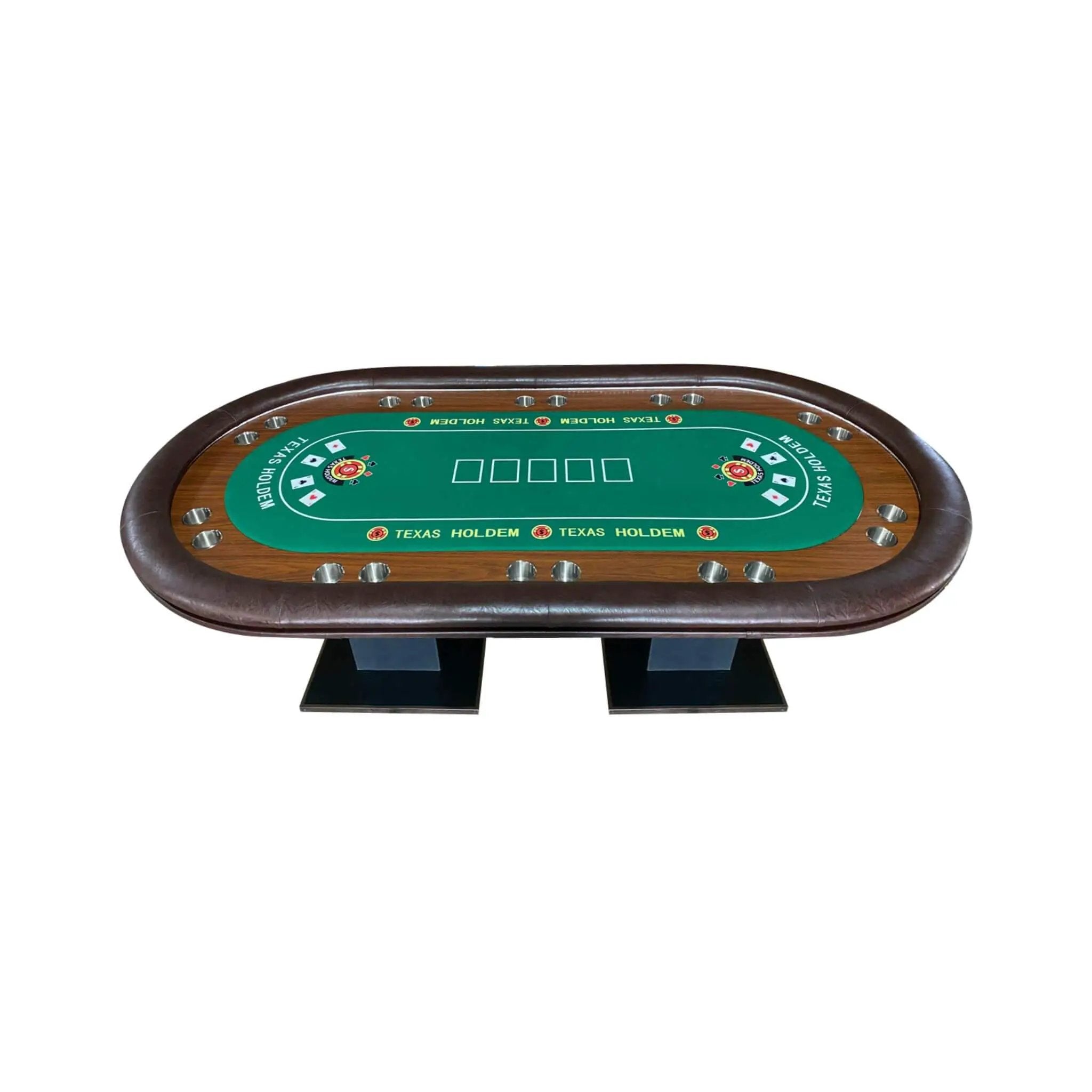 Luxury 96-Inch Gaming Table With LED Lights, Durable Velvet Surface, And Sturdy Pedestal Base (SAK92853) by SAKSBY WHOLESALE