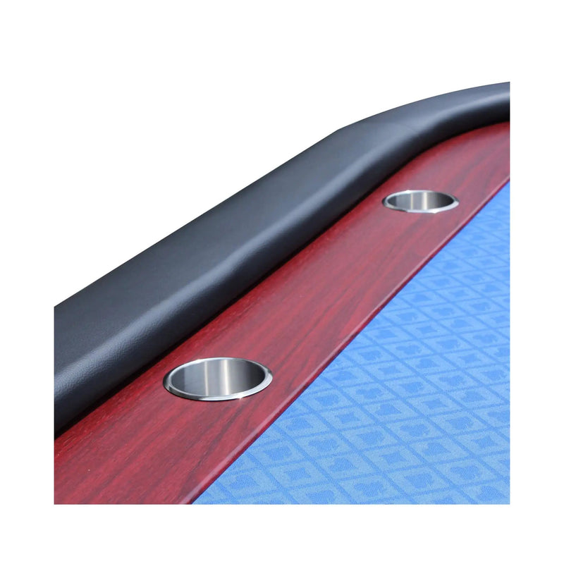 Premium 96-Inch Poker Table With Speed Cloth And Wooden Texture Racetrack For 10 Players (SAK75023) by SAKSBY WHOLESALE