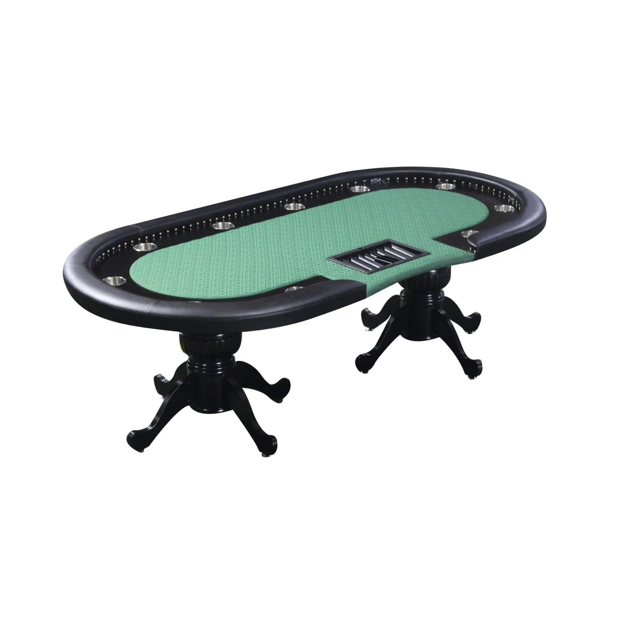 96-Inch Premium 10-Player Poker Table With Cup Holders And Chip Tray (SAK16495) by SAKSBY WHOLESALE
