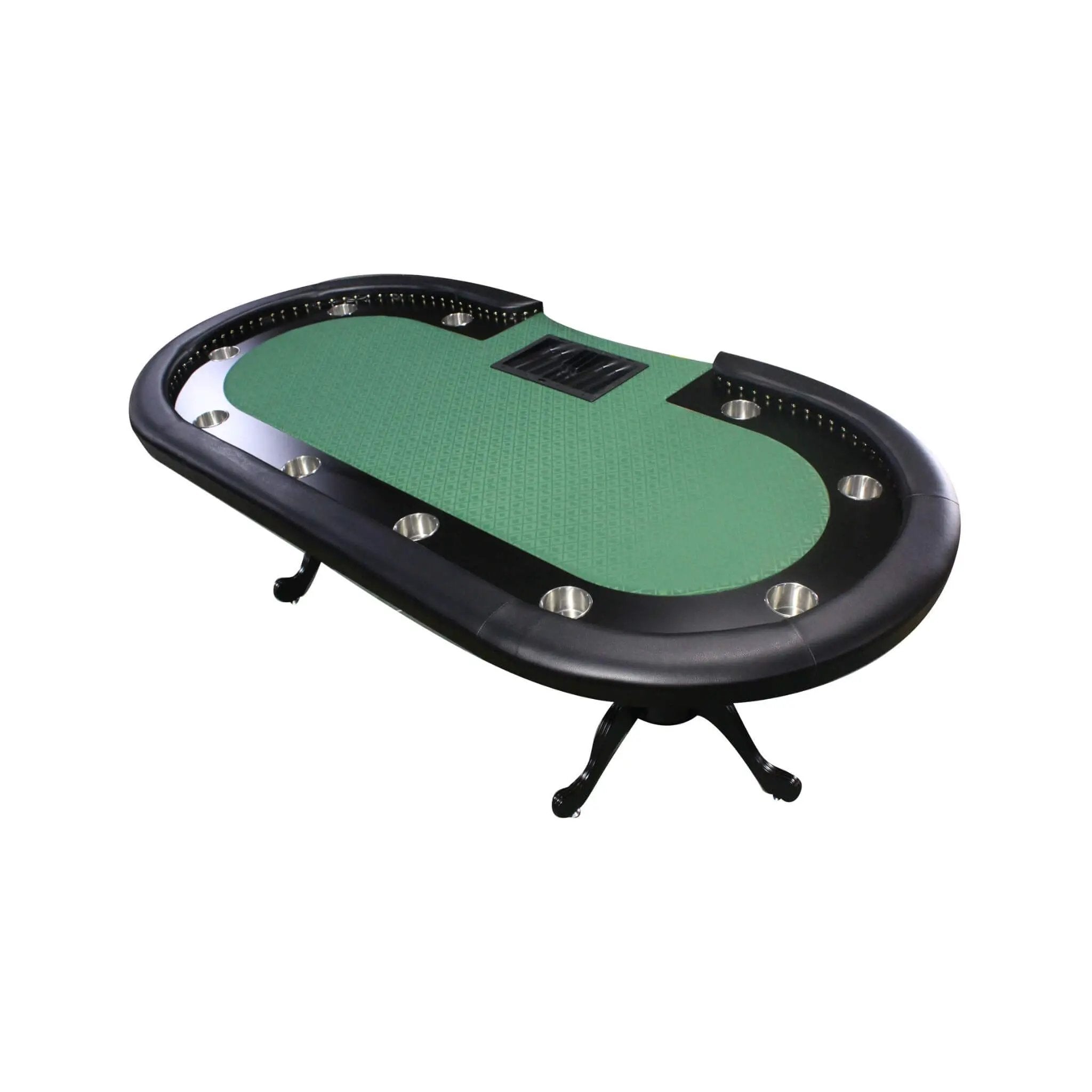 96-Inch Premium 10-Player Poker Table With Cup Holders And Chip Tray (SAK16495) by SAKSBY WHOLESALE