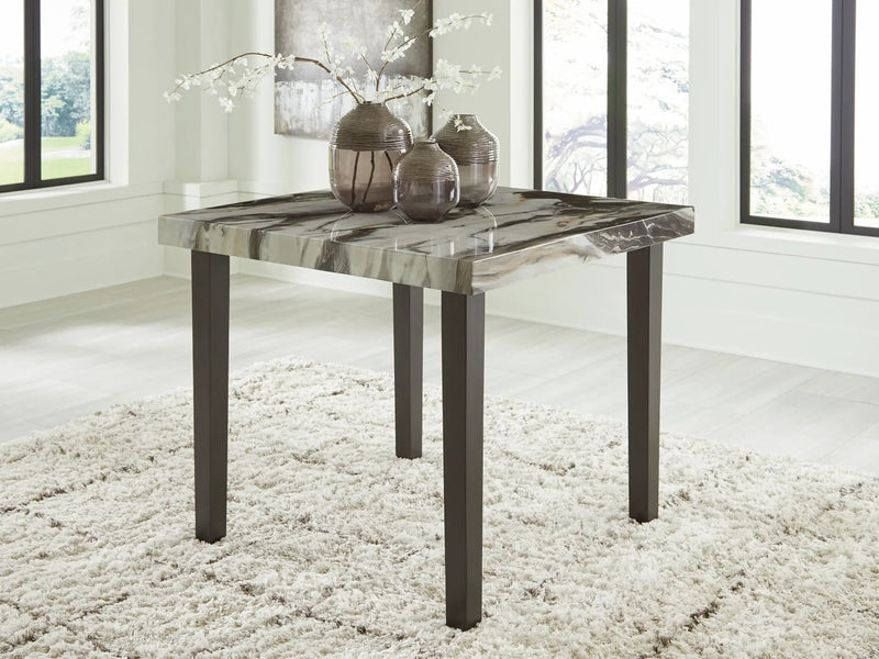 Jeshina - Square Dining Room Counter Table - Dark Brown / Beige by Unique Piece Furniture