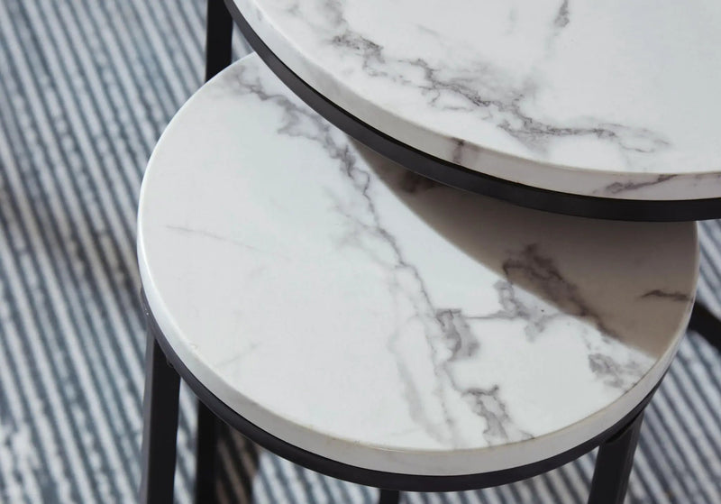 Jusmour - Occasional Nesting Table (Set of 4) - Black / White by Unique Piece Furniture