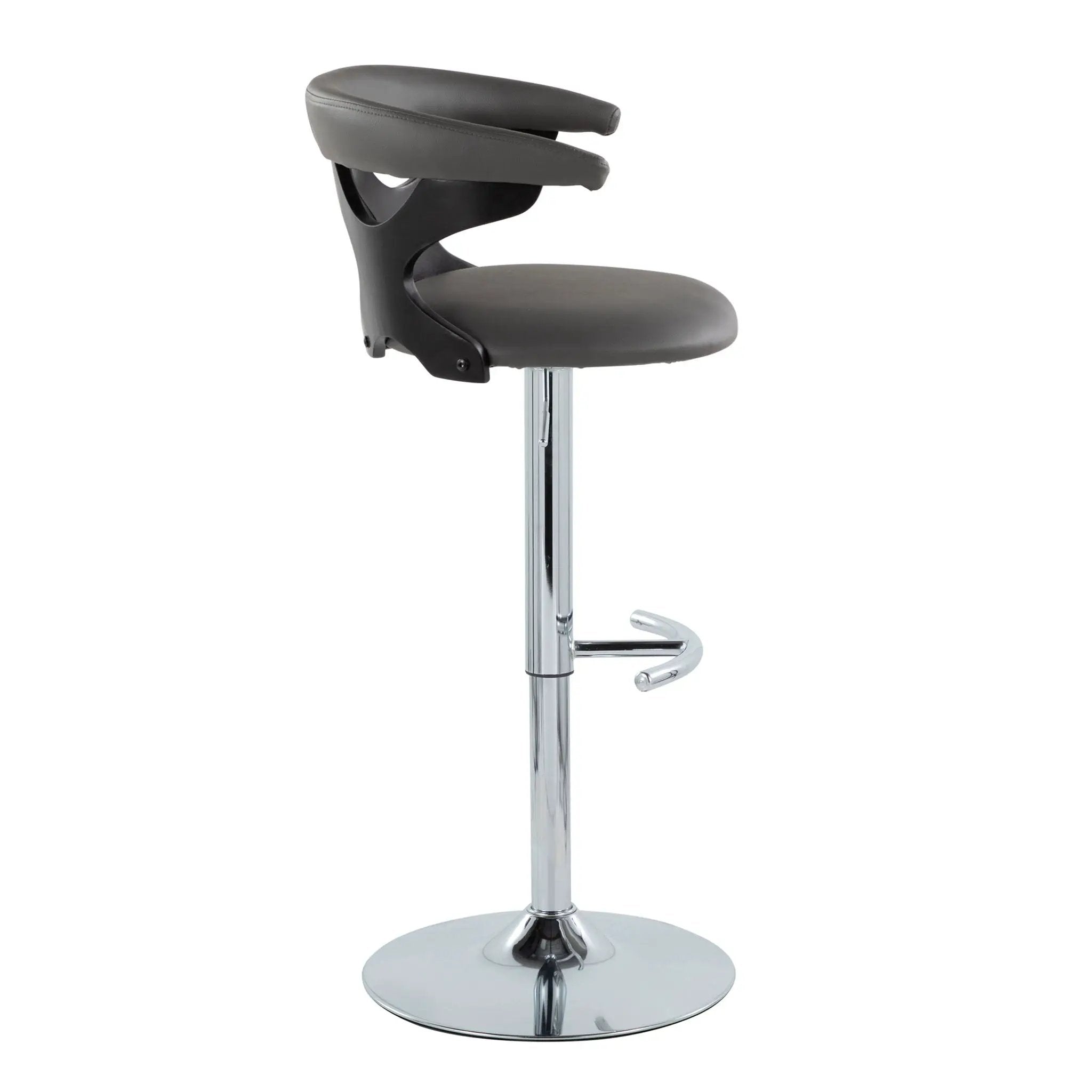 Gardenia - Contemporary Adjustable Barstool & Swivel, Rounded T Footrest (Set of 2) by Unique Piece Furniture