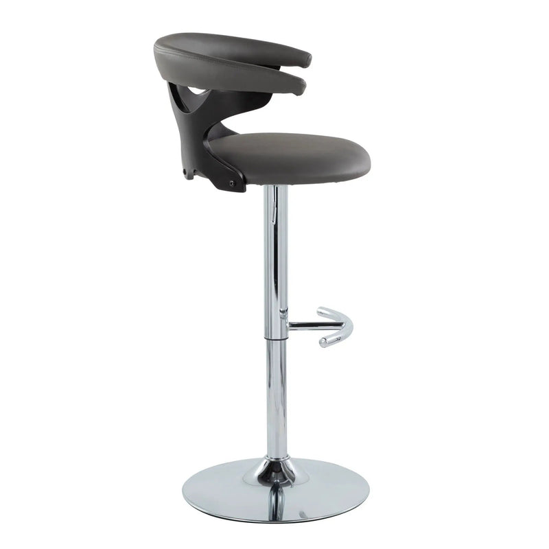 Gardenia - Contemporary Adjustable Barstool & Swivel, Rounded T Footrest (Set of 2) by Unique Piece Furniture