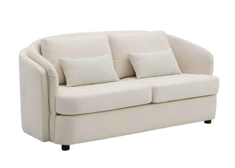 Mariko - Linen 3 Pieces Living Room Set - Beige by HouseOfZazla