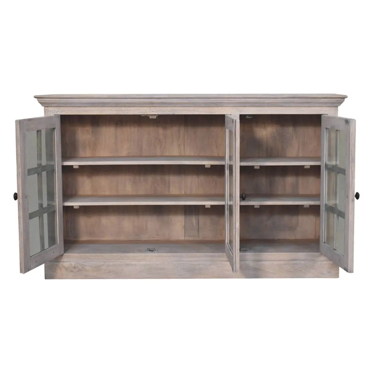 Triple Glazed Cabinet - Gray by Unique Piece Furniture