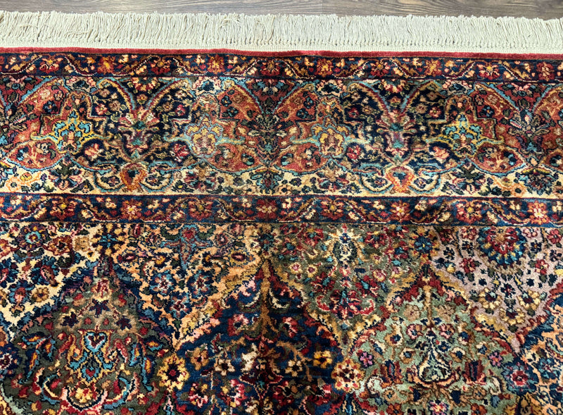Karastan Rug 8.8 x 10.6, Multicolor Panel Kirman Rug #717, Wool by Jewel Rugs