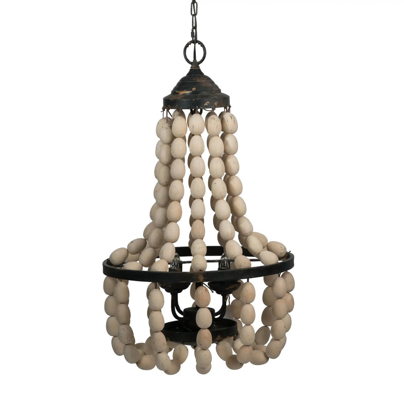 Large Beaded 4-Light Chandelier by HouseOfZazla